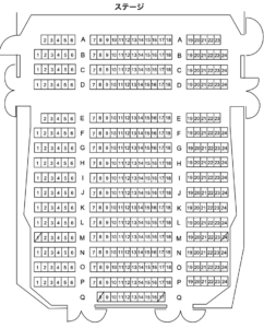 本多劇場の座席表です