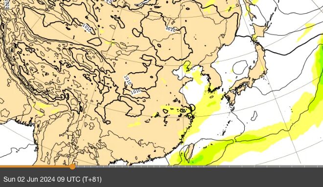 台風2号ヨーロッパの予想図