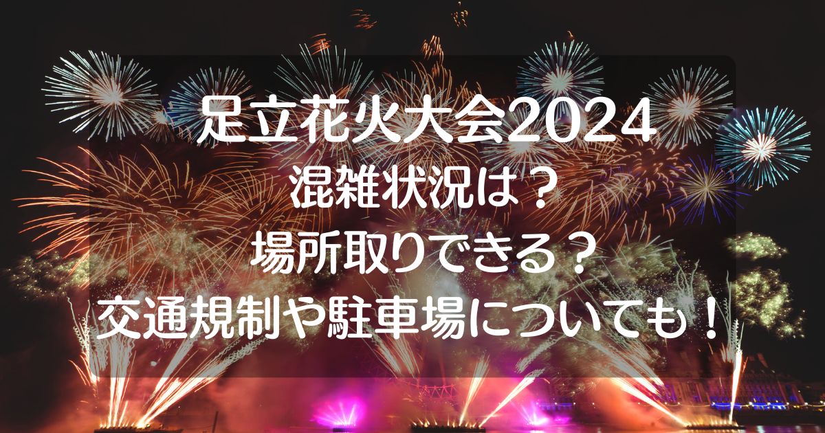 足立花火大会2024混雑状況は？場所取りや交通規制と駐車場についても！