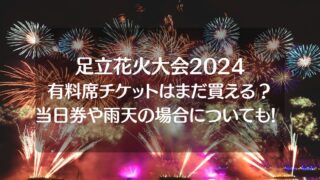 足立花火大会2024有料席チケット当日券はある？雨天の場合についても!