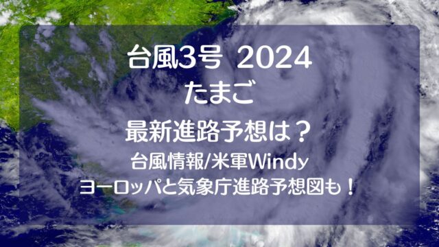 台風3号2024たまご米軍windy【最新情報】！ﾖｰﾛｯﾊﾟや気象庁の進路予想図も！