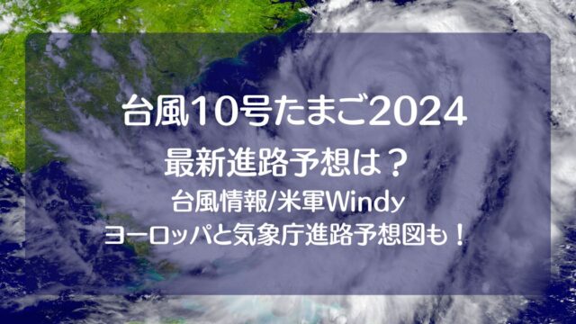 台風10号2024たまご米軍windy【最新情報】！ﾖｰﾛｯﾊﾟや気象庁の進路予想図も！