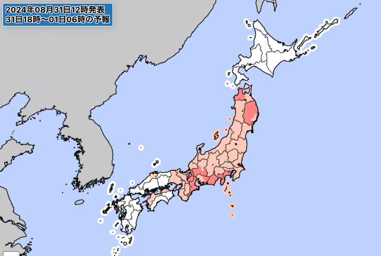 気象庁による早期注意情報