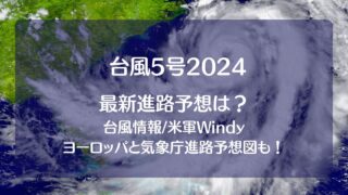 台風5号2024たまご米軍windy【最新情報】！ﾖｰﾛｯﾊﾟや気象庁の進路予想図も！