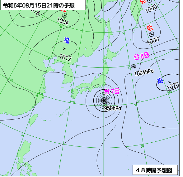 気象庁による天気図