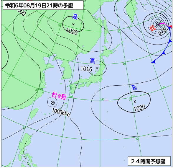 気象庁による天気図